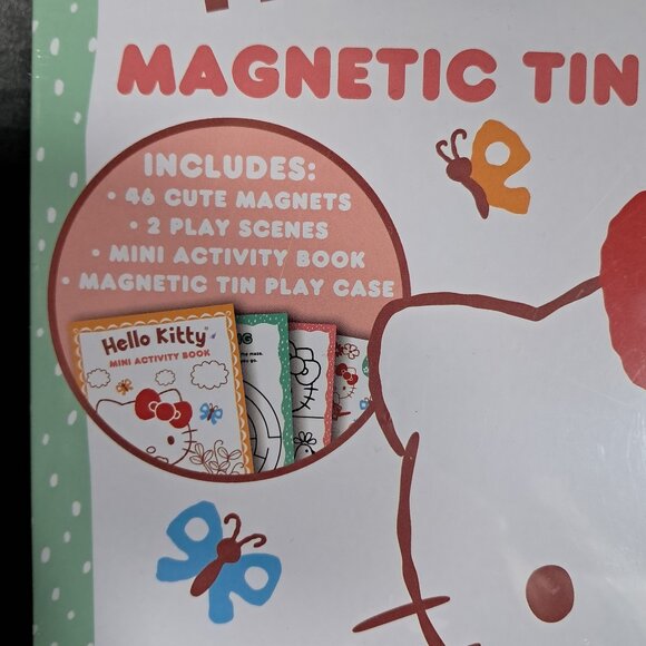 Hello Kitty Magnetic Tin Play Set And Hello Kitty Plush Toy New! Ages Three Plus - Picture 2 of 11